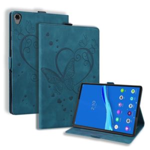 For Lenovo Tab M8(HD) / M8(FHD) TB-8505F Love Butterfly Pattern Horizontal Flip Leather Case with Holder(Blue) (OEM)