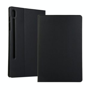 For Samsung Galaxy Tab S7 T870 (2020) Voltage Elastic Texture Horizontal Flip Leather Case with Holder(Black) (OEM)