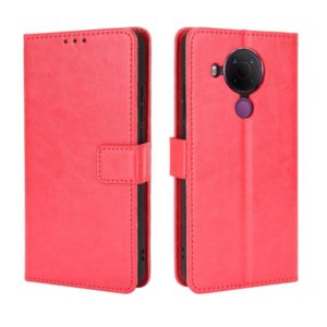For Nokia 5.4 Retro Crazy Horse Texture Horizontal Flip Leather Case with Holder & Card Slots & Photo Frame(Red) (OEM)