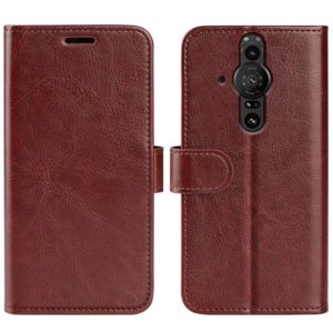For Sony Xperia Pro-I R64 Texture Single Horizontal Flip Phone Protective Case with Holder & Card Slots & Wallet& Photo Frame(Brown) (OEM)