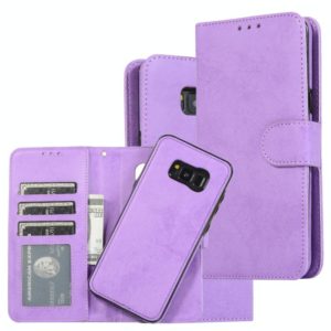 For Samsung Galaxy S8+ Retro 2 in 1 Detachable Magnetic Horizontal Flip TPU + PU Leather Case with Holder & Card Slots & Photo Frame & Wallet(Purple) (OEM)