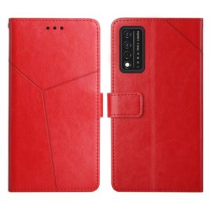 For T-Mobile Revvl V+ 5G Y Stitching Horizontal Flip Leather Phone Case(Red) (OEM)