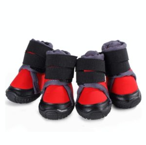 Pet Shoes Small Medium & Large Dogs Outdoor Sports Climbing Non-Slip Shoes, Size: 80(Red) (OEM)