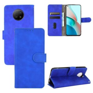 For Xiaomi Redmi Note 9 5G Solid Color Skin Feel Magnetic Buckle Horizontal Flip Calf Texture PU Leather Case with Holder & Card Slots & Wallet(Blue) (OEM)