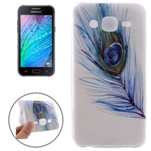 Ultrathin Blue Feather Pattern TPU Protective Case for Galaxy J5 (OEM)