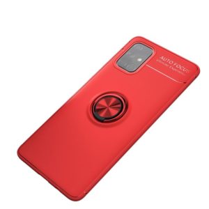 For Galaxy A71 5G Metal Ring Holder 360 Degree Rotating TPU Case(Red+Red) (OEM)