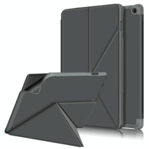 For Amazon Kindle Fire HD 10 / 10 Plus 2021 Multi-folding Horizontal Flip PU Leather Shockproof Case with Holder(Grey) (OEM)