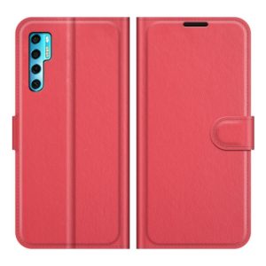 For TCL 20 Pro 5G Litchi Texture Horizontal Flip Protective Case with Holder & Card Slots & Wallet(Red) (OEM)