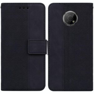 For Nokia G300 Geometric Embossed Leather Phone Case(Black) (OEM)