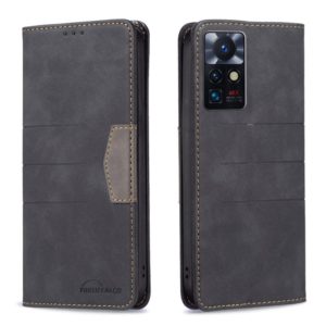 For Infinix Zero X Neo Magnetic Splicing Leather Phone Case(Black) (OEM)