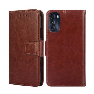 For Motorola Moto G 5G 2022 Crystal Texture Leather Phone Case(Brown) (OEM)