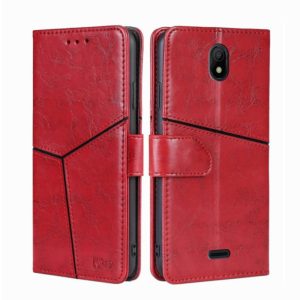 For Nokia C100 Geometric Stitching Horizontal Flip Leather Phone Case(Red) (OEM)