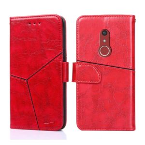 For Fujitsu Arrows Be4 Plus F-41B Geometric Stitching Horizontal Flip Leather Phone Case(Red) (OEM)