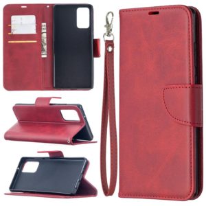 For Samsung Galaxy Note 20 Retro Lambskin Texture Pure Color Horizontal Flip PU Leather Case, with Holder & Card Slots & Wallet & Lanyard(Red) (OEM)