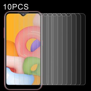 For Galaxy A01 10 PCS 0.26mm 9H 2.5D Explosion-proof Non-full Screen Tempered Glass Film (OEM)