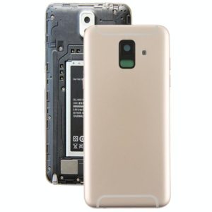 For Galaxy A6 (2018) / A600F Back Cover with Side Keys & Camera Lens (Gold) (OEM)