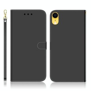 For iPhone XR Imitated Mirror Surface Horizontal Flip Leather Case with Holder & Card Slots & Wallet & Lanyard(Black) (OEM)
