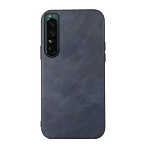 For Sony Xperia 1 IV Cowhide Texture PU Phone Case(Blue) (OEM)
