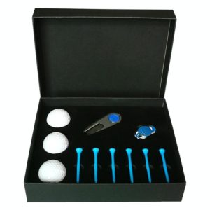 11 in 1 6 Golf Tees + Divot Tool + 3 Golf Balls Gift Box Set (Blue) (OEM)