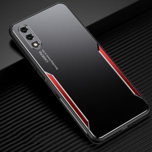 For Honor 9X Blade Series TPU Frame + Titanium Alloy Sand Blasting Technology Backplane + Color Aluminum Alloy Decorative Edge Mobile Phone Protective Shell(Black + Red) (OEM)