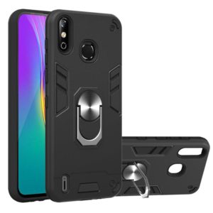 For Infinix X653 / Smart 4 Armour Series PC + TPU Protective Case with Ring Holder(Black) (idewei) (OEM)