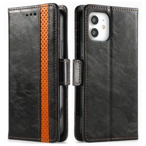 For iPhone 11 Pro Max CaseNeo Business Splicing Dual Magnetic Buckle Horizontal Flip PU Leather Case with Holder & Card Slots & Wallet (Black) (OEM)