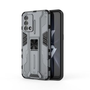 For OPPO K9 Supersonic PC + TPU Shock-proof Protective Case with Holder(Gray) (OEM)
