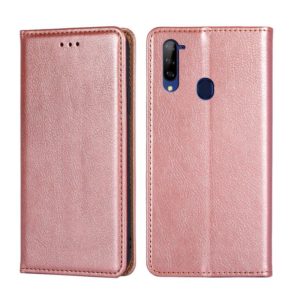 For ZTE Libero 5G Gloss Oil Solid Color Magnetic Leather Phone Case(Rose Gold) (OEM)