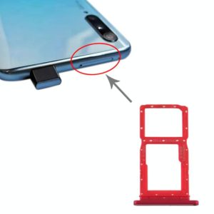 SIM Card Tray + SIM Card Tray / Micro SD Card Tray for Huawei Y9s 2020 (Red) (OEM)