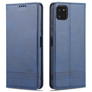 For Samsung Galaxy A22 5G AZNS Magnetic Calf Texture Horizontal Flip Leather Case with Card Slots & Holder & Wallet(Dark Blue) (AZNS) (OEM)