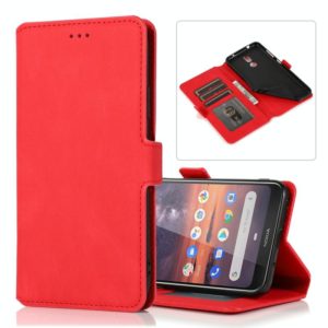 For Nokia 3.2 Retro Magnetic Closing Clasp Horizontal Flip Leather Case with Holder & Card Slots & Photo Frame & Wallet(Red) (OEM)