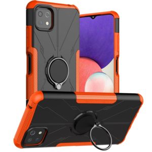 For Samsung Galaxy A22 5G Armor Bear Shockproof PC + TPU Protective Case with Ring Holder(Orange) (OEM)