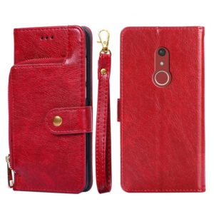 For Fujitsu Arrows Be4 Plus/F-41B Zipper Bag Leather Phone Case(Red) (OEM)