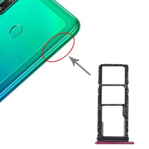 SIM Card Tray + SIM Card Tray + Micro SD Card Tray for Huawei P40 Lite E / Enjoy 10(Red) (OEM)
