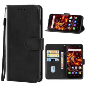 Leather Phone Case For Blackview BV6900(Black) (OEM)