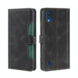 For ZTE Blabe A5 2020 Skin Feel Straw Hat Magnetic Buckle Leather Phone Case(Black) (OEM)