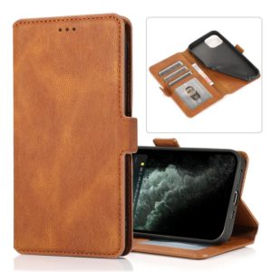 For iPhone 12 mini Retro Magnetic Closing Clasp Horizontal Flip Leather Case with Holder & Card Slots & Photo Frame & Wallet (Brown) (OEM)