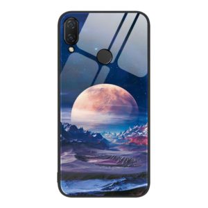 For Huawei nova 3i Colorful Painted Glass Phone Case(Moon Hill) (OEM)