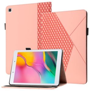 For Samsung Tab A 8.0 2019 T290/T295/T297 Rhombus Skin Feel Horizontal Flip Tablet Leather Case with Card Slots & Holder(Rose Gold) (OEM)