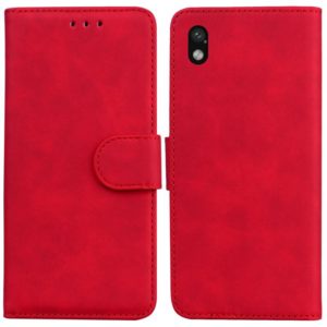 For Sony Xperia Ace III Skin Feel Pure Color Flip Leather Phone Case(Red) (OEM)