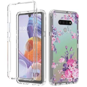 For LG Stylo 6 2 in 1 High Transparent Painted Shockproof PC + TPU Protective Case(Rose) (OEM)