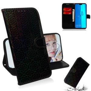 For Huawei Y9 (2019) / Enjoy 9 Plus Solid Color Colorful Magnetic Buckle Horizontal Flip PU Leather Case with Holder & Card Slots & Wallet & Lanyard(Black) (OEM)