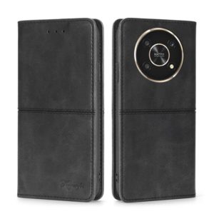 For Honor X30 Cow Texture Magnetic Horizontal Flip Leather Phone Case(Black) (OEM)