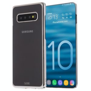 For Galaxy S10e GEBEI Shockproof Plating PC Protective Case(Silver) (GEBEI) (OEM)