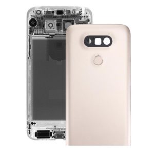 Metal Back Cover with Back Camera Lens & Fingerprint Button for LG G5(Gold) (OEM)