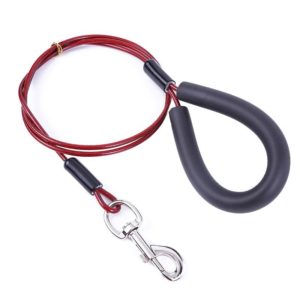 Pet Bite-Proof Wire Traction Rope, Length: 150cm(Red) (OEM)