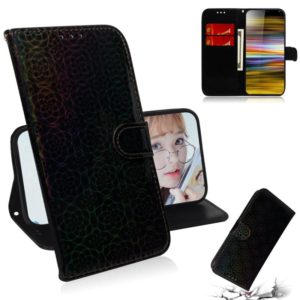 For Sony Xperia 10 Plus Solid Color Colorful Magnetic Buckle Horizontal Flip PU Leather Case with Holder & Card Slots & Wallet & Lanyard(Black) (OEM)