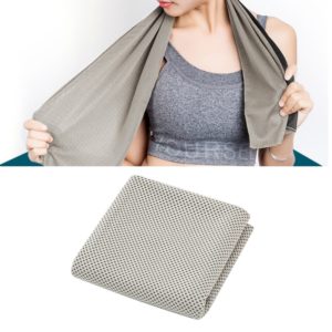 2 PCS Microfiber Fabric Gym Sports Towel Enduring Ice Towel, Size: 30*100cm(Grey) (OEM)