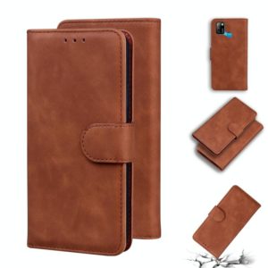 For Infinix Smart 5 X657 / Hot 10 Lite Skin Feel Pure Color Flip Leather Phone Case(Brown) (OEM)