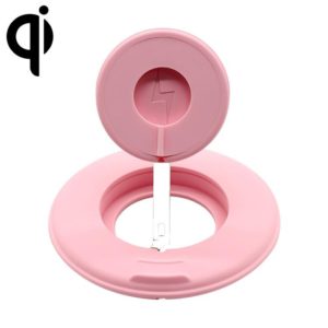 2 in 1 Silicone Desktop Wireless Charger Telescopic Stand For iPhone / Watch Wireless Charger (Pink) (OEM)